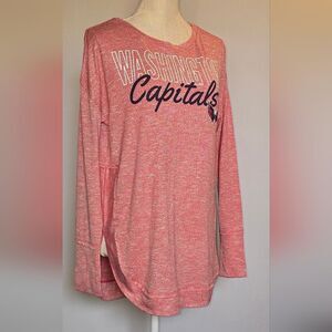 Washington Capitals Red Knit Long Sleeve Top Size Medium